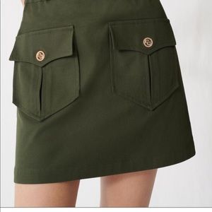New Maje Khaki skirt size 36, XS, 0-2
